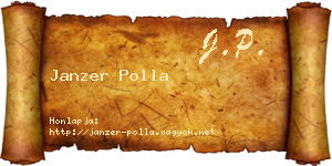 Janzer Polla névjegykártya